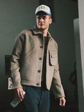 ADER ERROR Menard Taupe Brushed Wool Blend Jacket M.